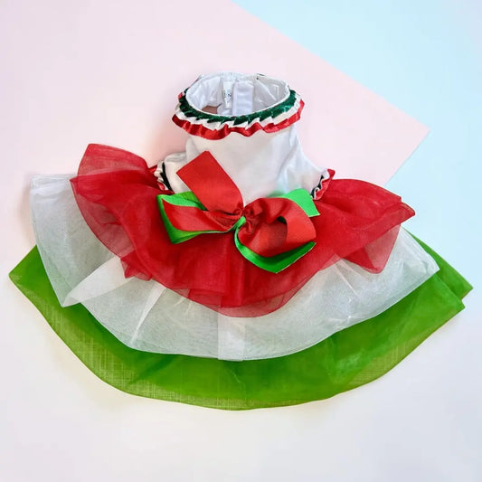 Tutu tricolor para perro, vestido mexicano fiestas patrias