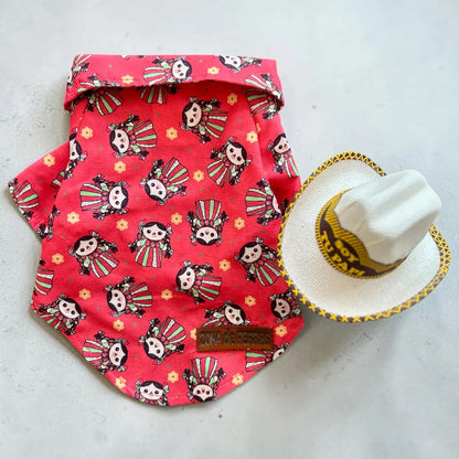 Camisa Mexicana para Perro con Sombrero Tejano