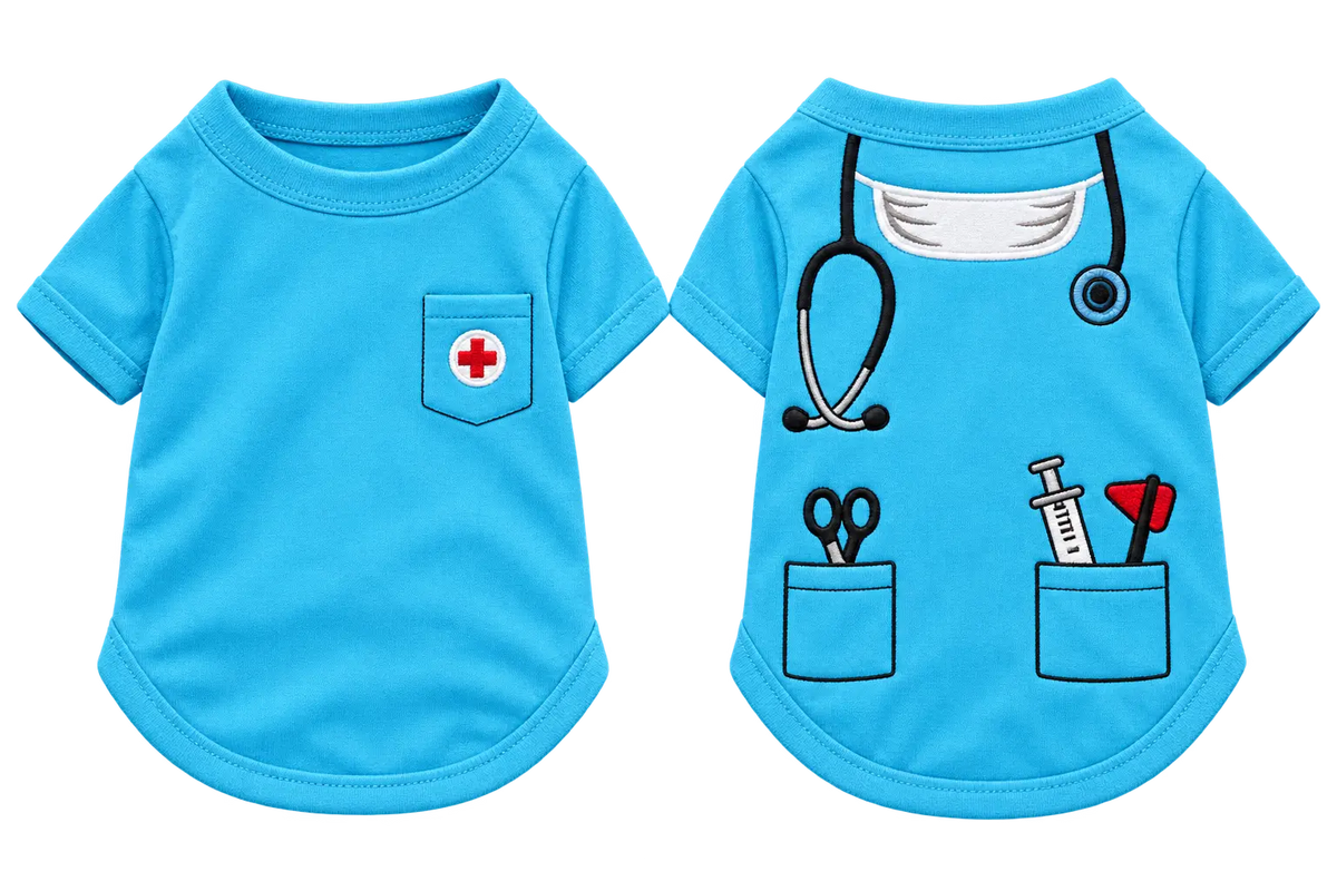 Disfraz de Playera de Doctor Para Perro