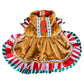 vestido de navidad para perro con diseño artesanal y listones festivos