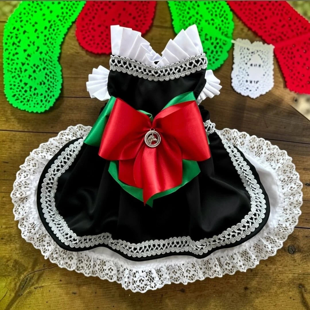 Vestido charro para perrita, fiestra patrias mexicanas